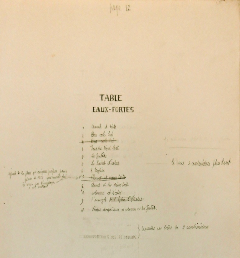 J.D.B. 330 TWEEDE BLAD VOOR HET PROJECT VAN HET DRUKKEN VAN HET BOEK VAN SINT NIKLAASKERKE DOOR VAN CAMPENHOUT
Alles wat gedrukt moest worden werd met de hand zorgvuldig getekend.
Deze titels werden door Jules De Bruycker niet allemaal nagevolgd.

