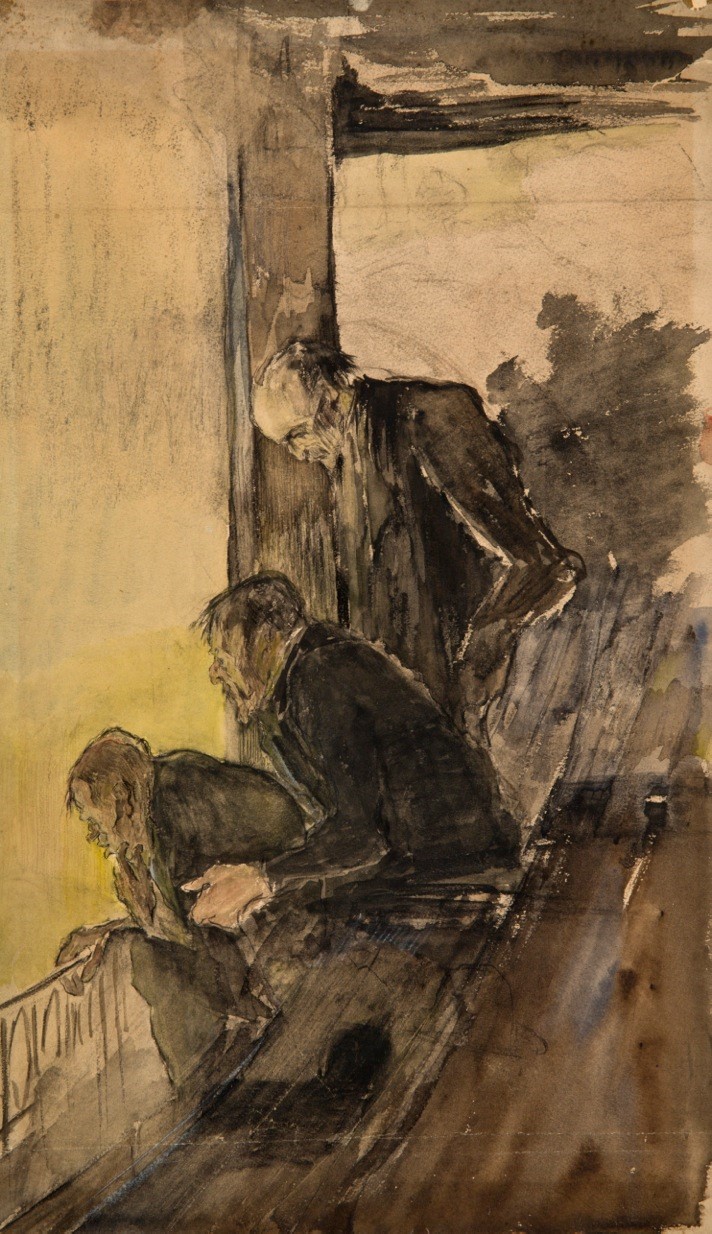A.299 THEATER SCENE 19..
Vergelijkbaar met één van de eerste etsen J.D.B. 388 en 389 
Verkocht bij Kunst in de Kerk op 25/01/2015

