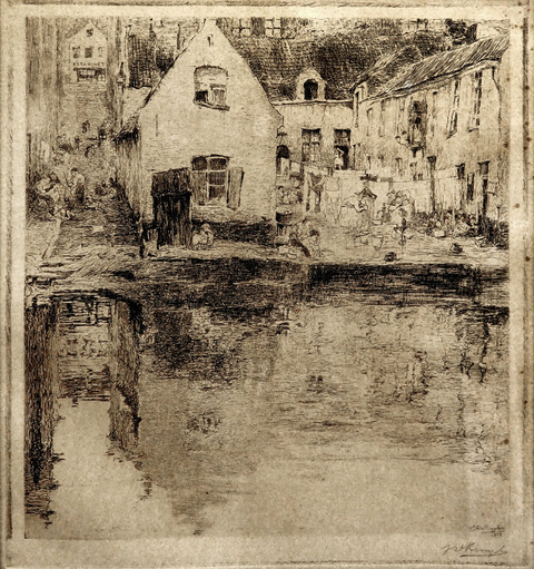 J.D.B. 017    VEERGREPPE // VIEILLE COUR EN FLANDRE 1906. ****
H. 383 - B. 352
L.R.N.M.
