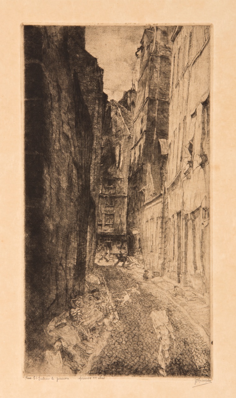 J.D.B. 196  RUE DE ST.- JULIEN LE PAUVRE 1926
1ste staat.
op 2exemplaren
L.R.N.M.
