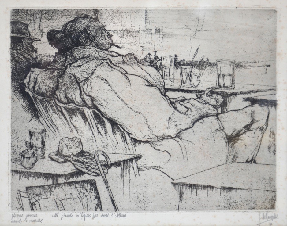 J.D.B. 384A    PREMIER RANG AU WILSON A GAND 1942
Uitzonderlijke staat
H. 194 - B. 246
Niet weerhouden voor het album "Gens de chez nous"
Dit is een versneden plaat van het J.D.B. nr.384
L.R.N.M.
