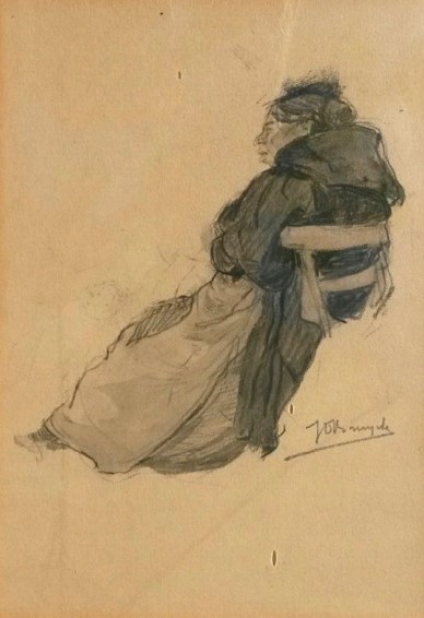 T.M.252    OUDE DAME OP STOEL
Aangeboden bij D-A galerie 2025
