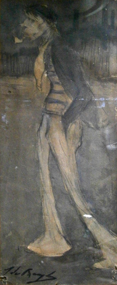 A.302 ZEEMAN MET MEERSCHUIMEN PIJP
Fragment gesneden uit een grotere tekening.
Verkocht bij Campo Campo Antwerpen 21/04/2015
