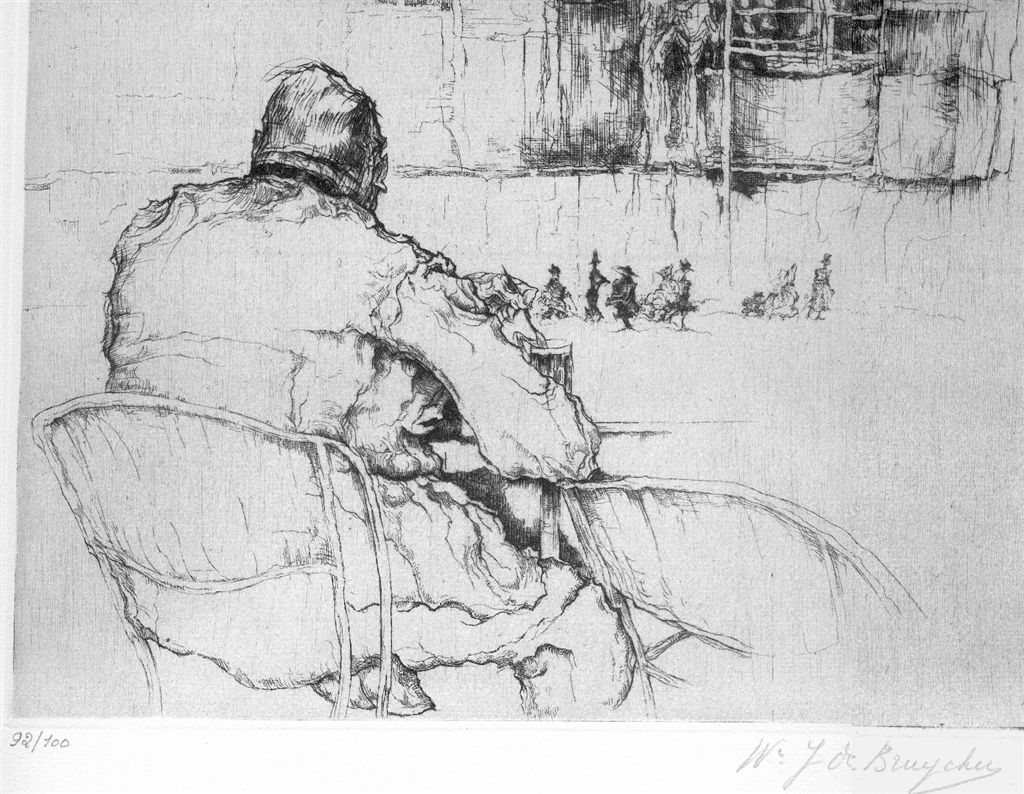 J.D.B. 436  PH TERRASSE DU WILSON 1941
Postume herdruk 1975
Getekend door de weduwe van Jules De Bruycker.
H 196-B 278
L.R.N.M.
