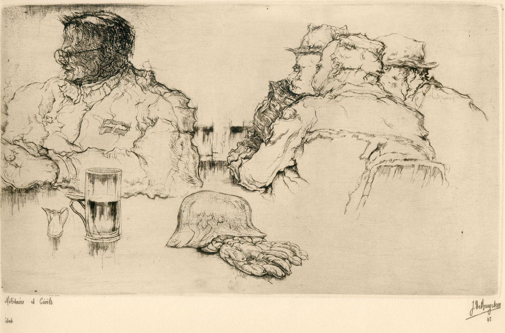 J.D.B. 439  MILITAIRE // SOLDAT ET CIVILS 1942
Uitzonderlijke staat.
H 196-B 289
L.R.N.M.
