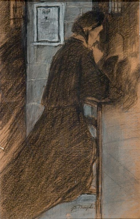 A.186 BIDDENDE VROUW
