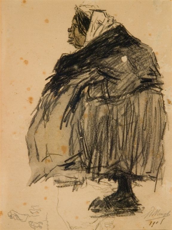 A.095  STUDIE VOOR MARKTTAFERELEN
Verkocht Sotheby's Amsterdam mei 1993
