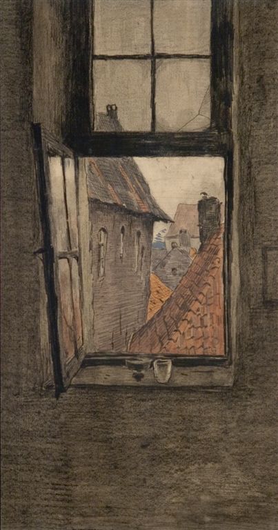A.156  VUE DE MA FENETRE
Carmenklooster / Pand Gent, Infirmerie.
