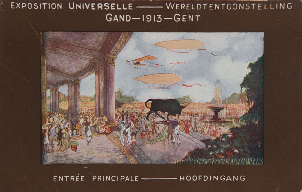 B.012 POSTKAART VAN DE WERELDTENTOONSTELLING IN 1913

