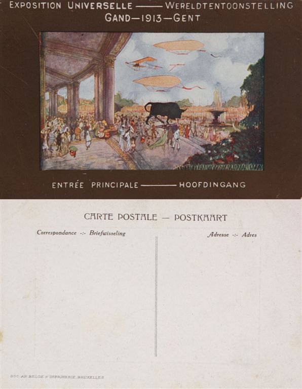 B.013 POSTKAART VAN DE WERELDTENTOONSTELLING IN 1913
