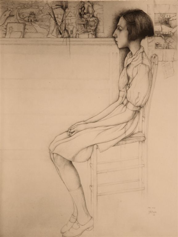 A0446  JONG MEISJE IN ATELIER

