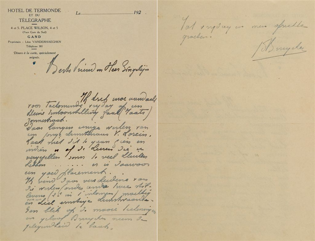 B.019 BRIEF GESCHREVEN AAN J. SINGELYN
Vanop het terras.
