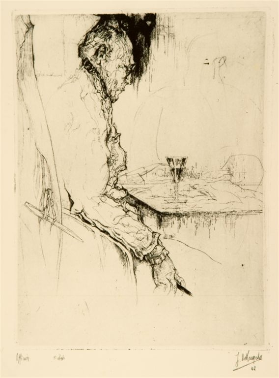 J.D.B. 424  SOLITUDE // OFFICIER 1942   1ste staat 
Uitzonderlijke staat
Deze is wel origineel getekend
H 244-B 185
L.R.N.M.
