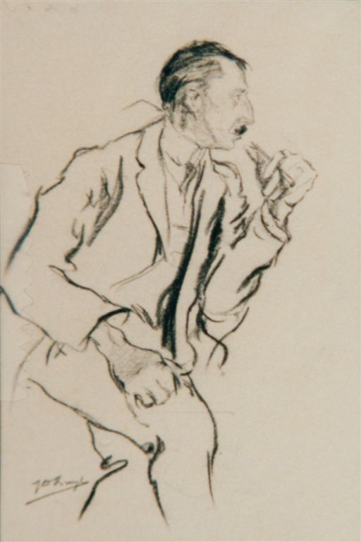 A0248   RENE VAN HERREWEGE IN HET ATELIER VAN JULES DE BRUYCKER
