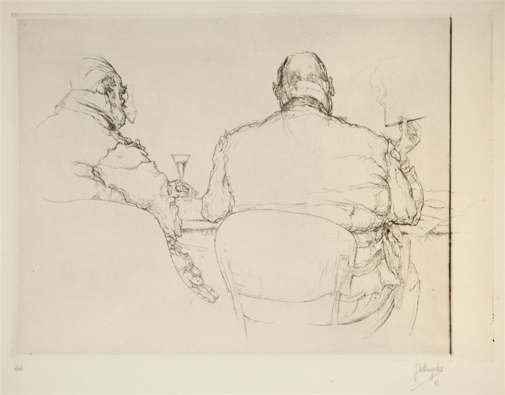 J.D.B. 445    PLAISIR DE LA VIE 1941
Uitzonderlijke staat
Bij het het geëtste gedeelte is er een gedeelte weg gepolierd.
H. 199 - B. 276
L.R.N.M.
