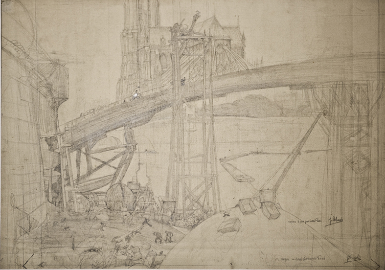 A0227 PONT PROVISOIRE A PARIS
Bestaat ook in ets, uitzonderlijke staat.
Verz. N.V.H.
